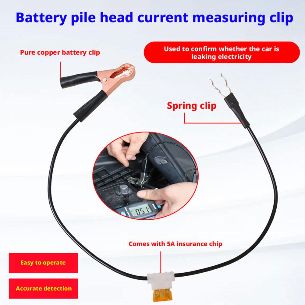 Automotive Circuit Fault High-Precision Current Tester,20A 48V Car Relay Fuse Blade Checker,With Blue Backlit LCD Screen