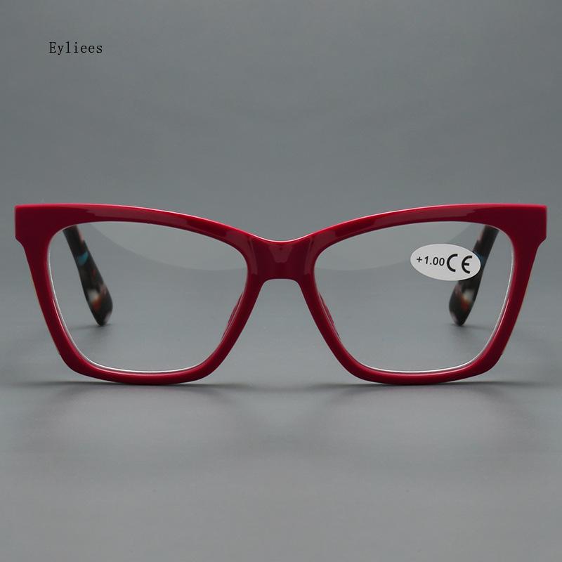 Fashion Women Reading Glasses Anti Blue Light Cat Eye Ladies High Quality Computer Presbyopic Eyeglasses +1.0 +4.0 Gafas Hombre