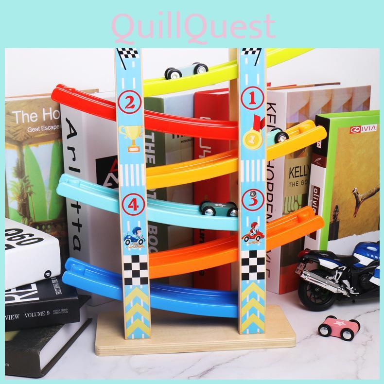 Fun Six Floor Glider Track Set Children Puzzle Toy For Kids With Sliding Car Design For Educational Play
