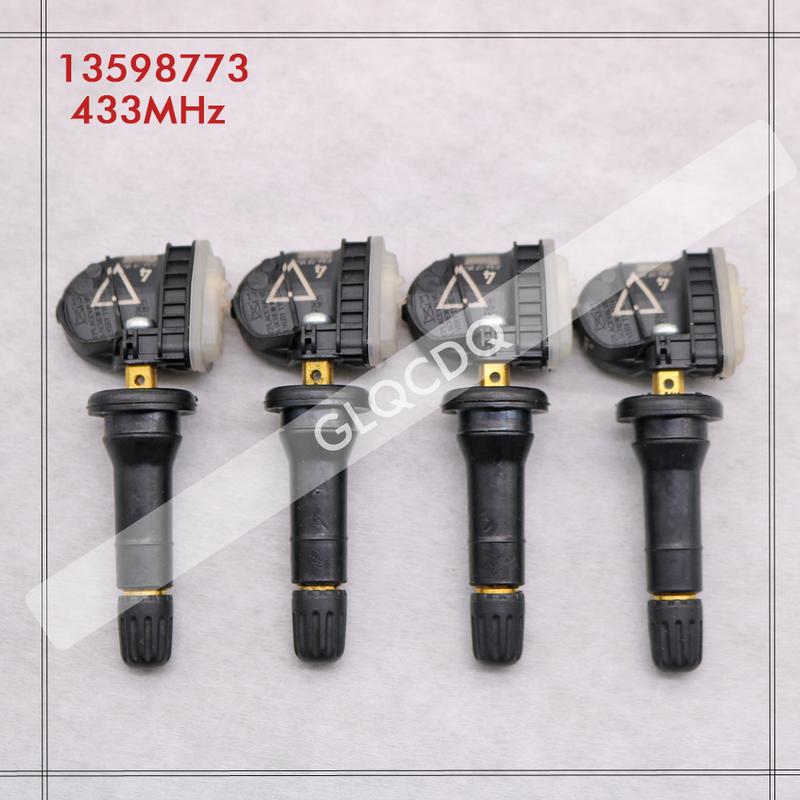FOR 2015 2016 2017 2018 2019 OPEL MOKKA (J-A) TPMS 13598773 13516165 433MHz TPMS TIRE PRESSURE SENSOR TIRE AIR PRESSURE SENSOR (4PCS) 13598773