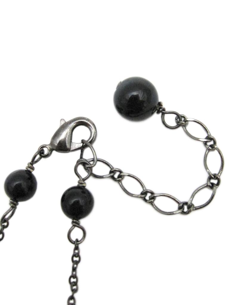 Blue Tiger Eye and Russian Amazonite Long Tiger Eye and Natural Power AC316 [Cherry] Necklace, Amazonite, Stone, Stone,