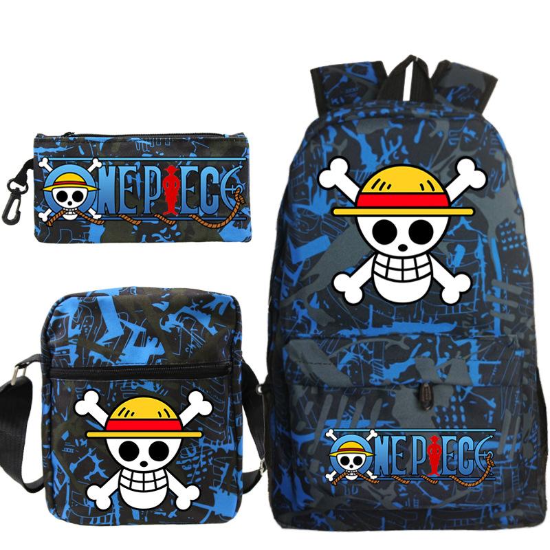 School Bag Large Capacity, Junior High School Students, Primary School Students, School Bag Three-Piece Set, Backpack, Messenger Bag, Stationery Bag