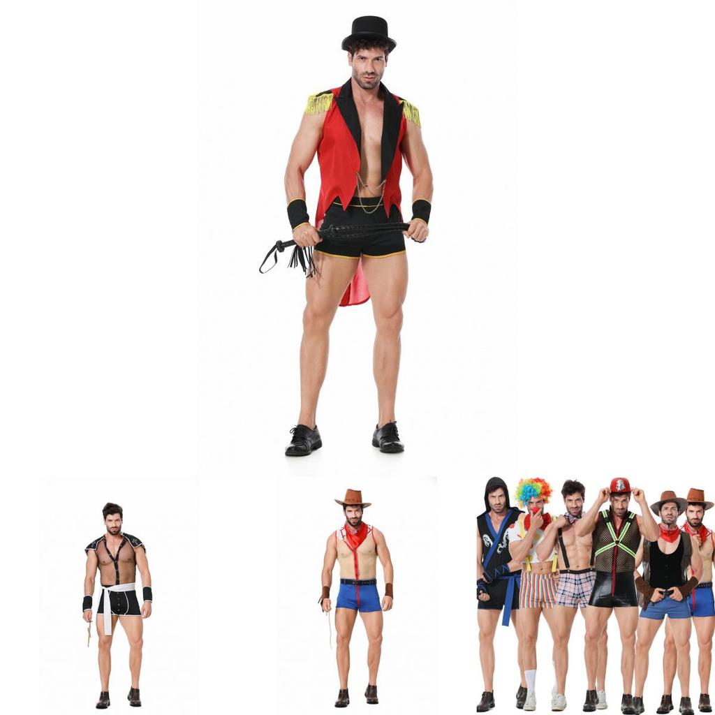 Firefighter Themed Men's Costume Set With Vibrant Colors And Polyester Fabric