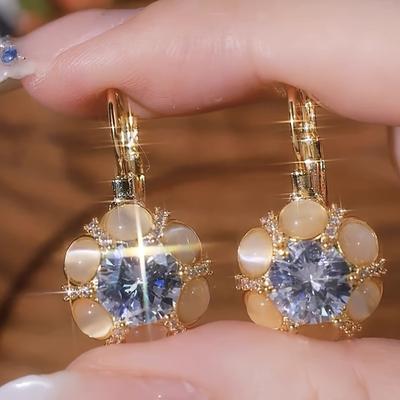 Mode Trend Uniek Ontwerp Elegant Delicaat Zirkonia Waterdruppel Oorbellen Dames Sieraden Feest Premium Cadeau Groothandel