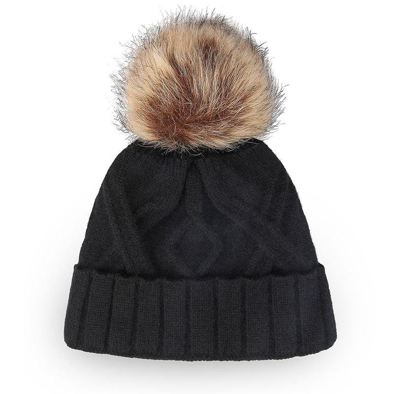 Autumn and Winter Hats for Women Cute Wool Ball Warm Solid Color Wool Hat Korean Version Women's Jacquard Fashion Knitted Hat Versatile