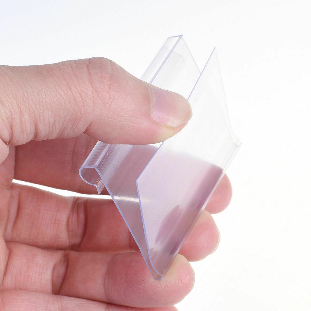 50 Pezzi Porta Etichette In Acrilico Trasparente - Mini Porta Cartellini Per Prezzi - Ideale Per Negozi E Supermercati - Foto 7