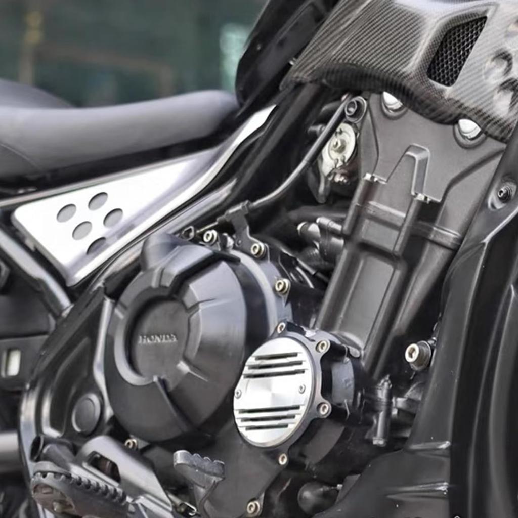 LEDISHUN Engine Cover, Engine Slider, Engine Guard for Honda Rebel 500 and CL500 (All Model Years) (Silver)