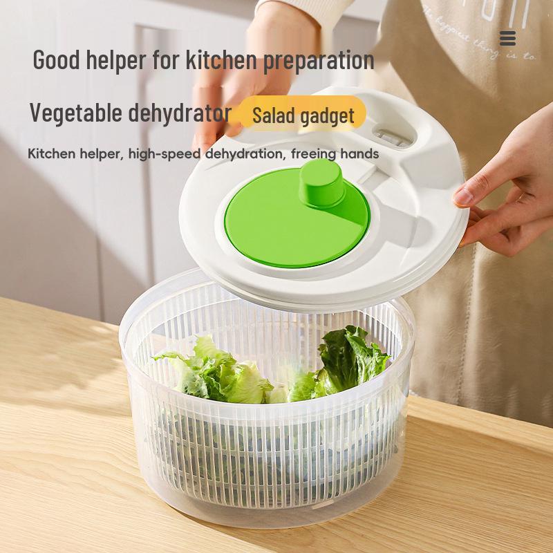 Hand-Crank Salad Spinner and Vegetable Dehydrator