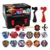 Battling Top Burst Gyro Toy Set 12 Spinning Tops 3 Launchers Combat Battling Game with Portable Storage Box