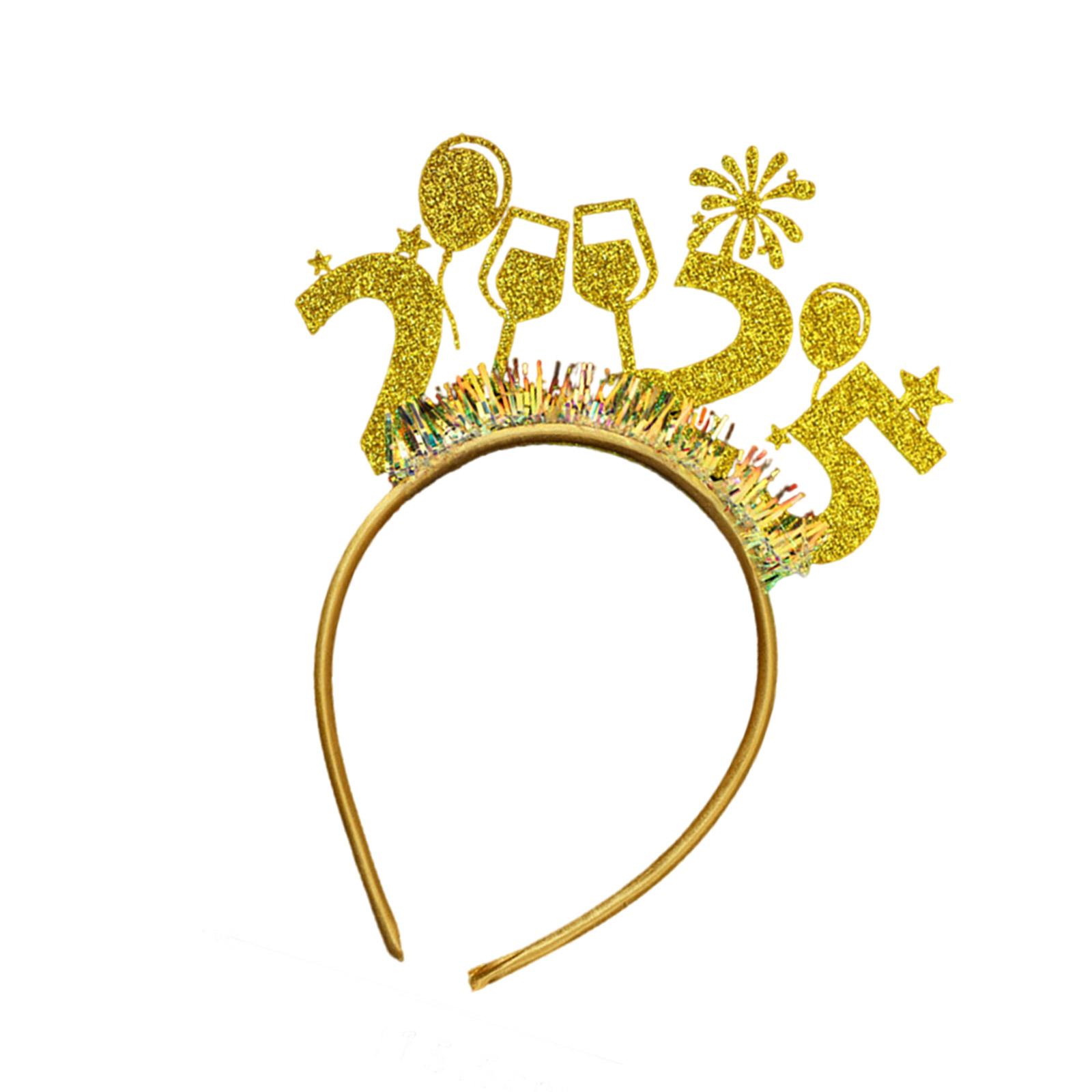 

Повязка на голову с мишурой 2025 года, головной убор для рождественской вечеринки, реквизит для фотосъемки, головной убор для рождественской вечеринки, аксессуары для косплея C