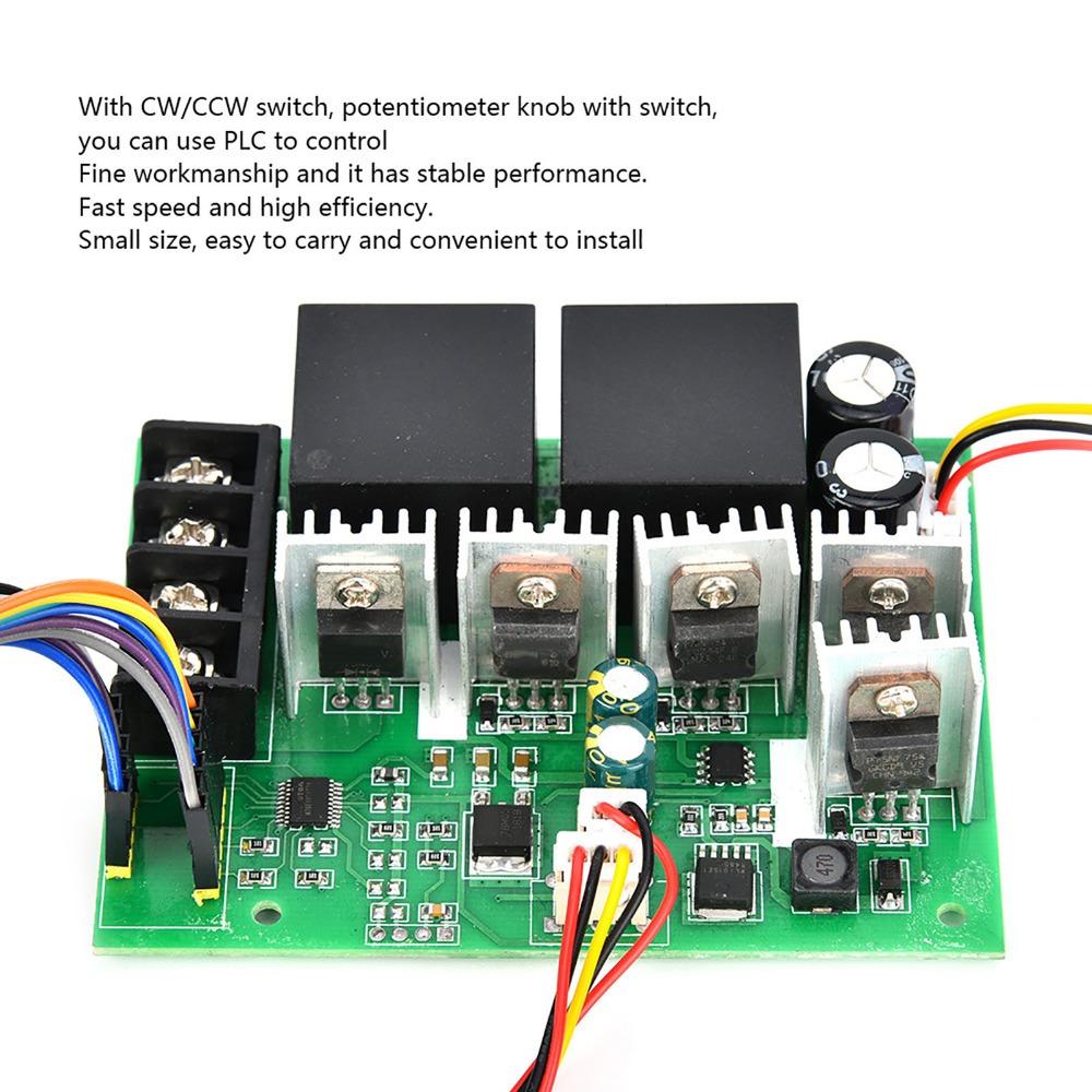 CW/CCW Switch PWM Motor Speed Controller 60A Current Rating Motor Speed Regulator  DIY Projects