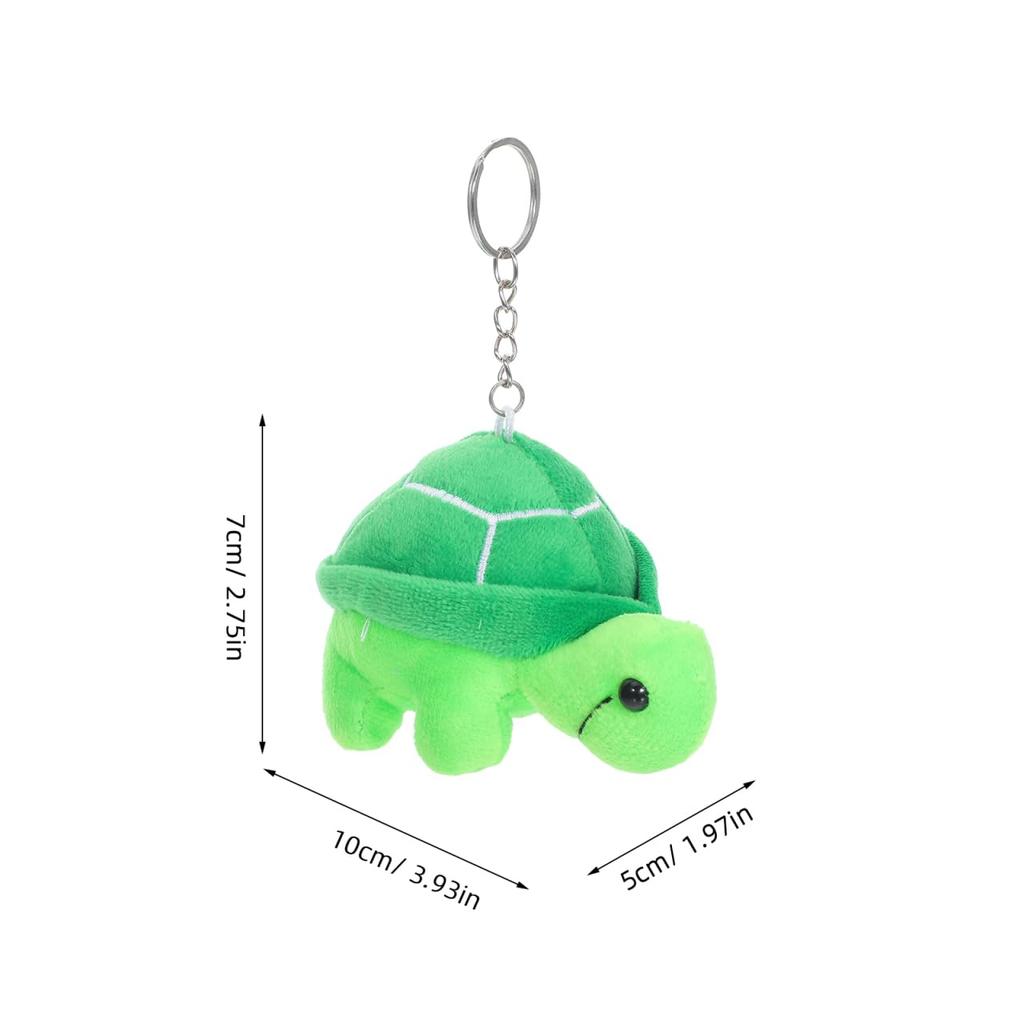 Lurrose Plush Turtle Cute Cartoon Lightweight and Animal Gift 3-Piece Keychain, Design, Portable, Ornament, Accessory, Bag, Key,
