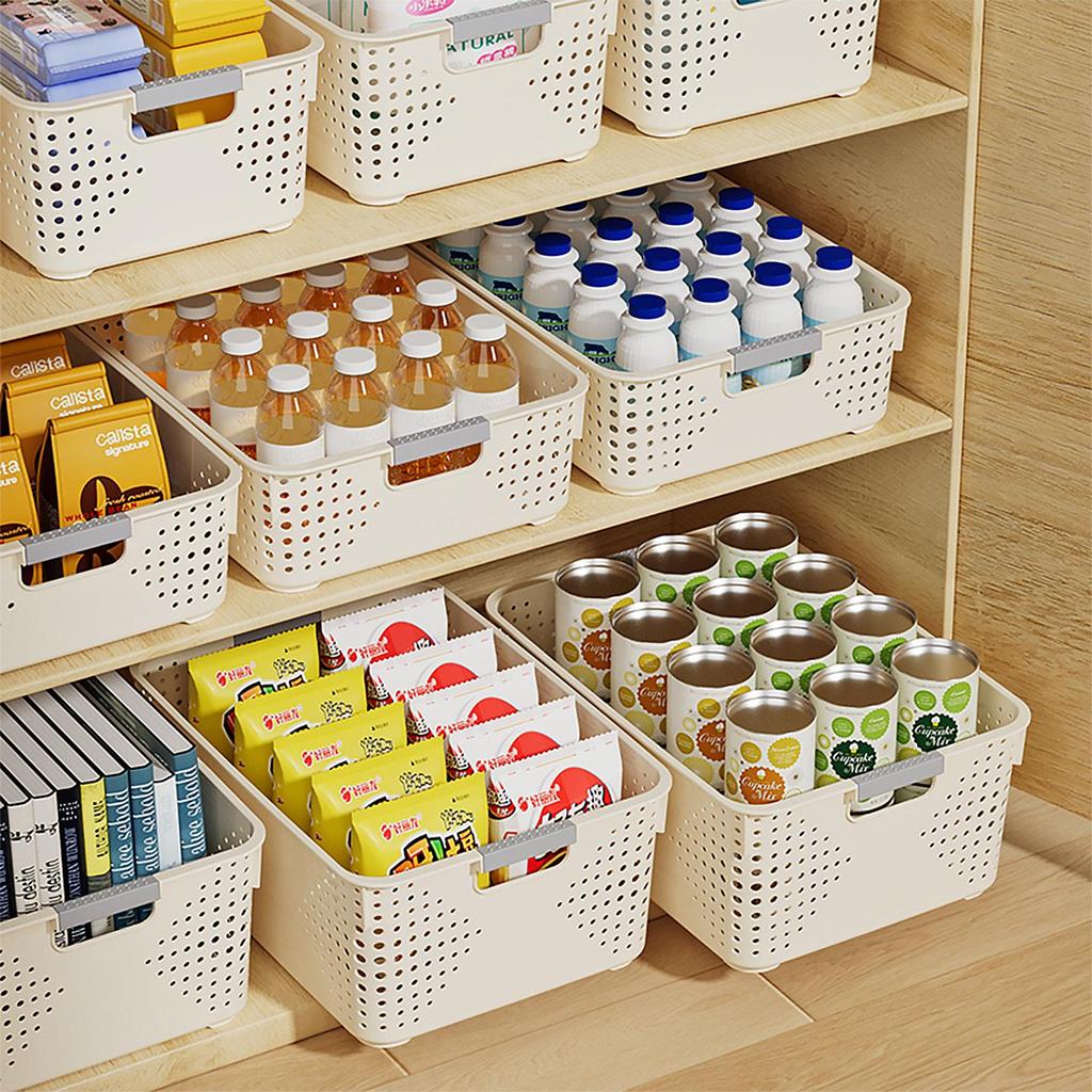 Multi-Purpose Plastic Storage Basket for Snacks, Toys, and Kitchen Items