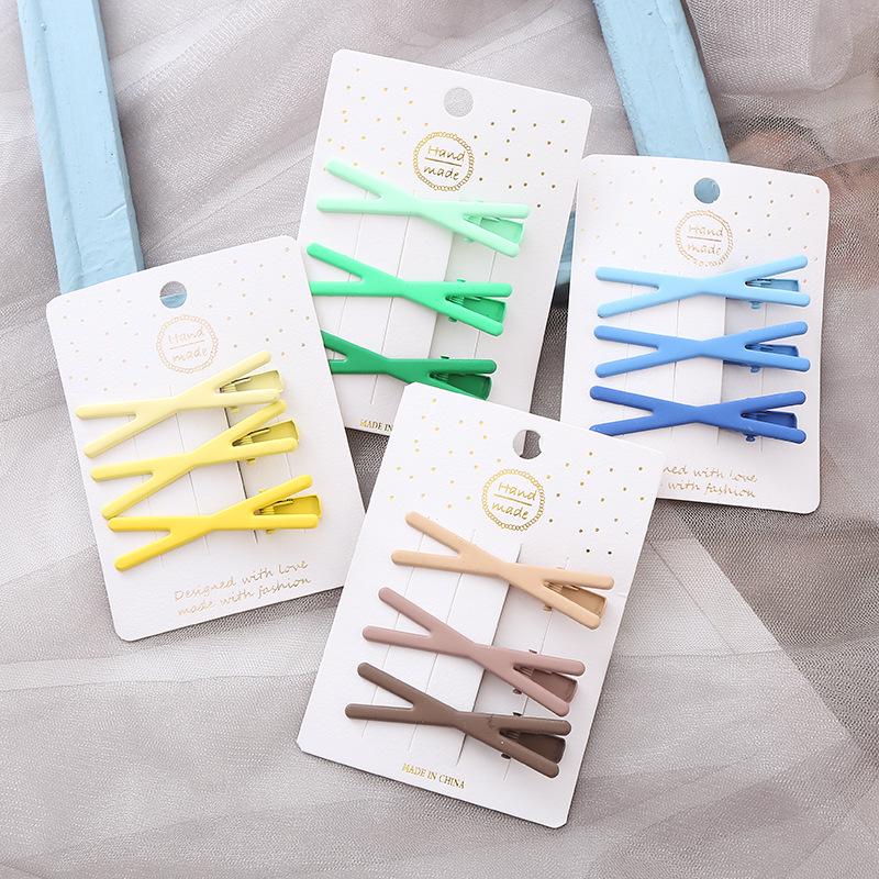 Dopamine Korean Minimalist Milk Coffee Hairpin for Women - Seamless Edge Side Bangs Clip for Frizzy Hair
