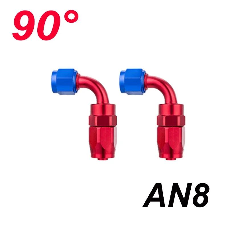 2X 4AN 6AN 8AN 10AN 12AN Straight 45 90 180 Degree Swivel Hose End Fittings Adapter For CPE Oil Fuel Gas Hose NPT Plug Aluminum