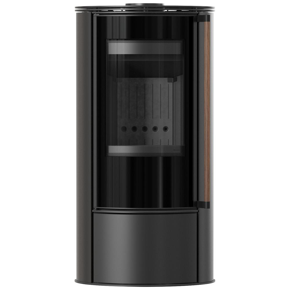 KRATKI ERIK Ø150 5.5 kW Black Termotec Stove Soft Close Jatoba Handle
