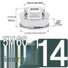 60-Teeth 5M Timing Pulley, T-Slot Width 16/21/27mm, BF Type Stepped with Machined Hole 6-20mm