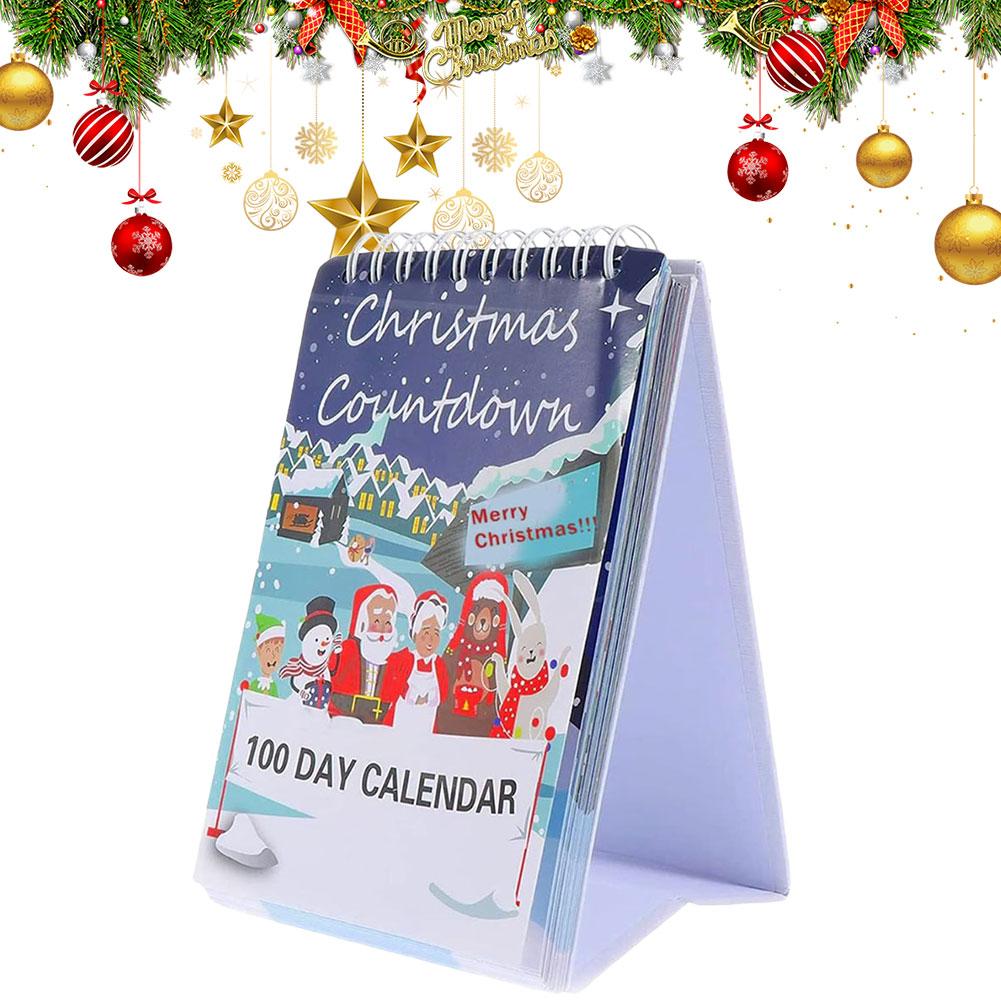 100 Day Christmas Countdown Calendar 2025 Tear Off Christmas Countdown Calendar for Christmas Desktop Calendars