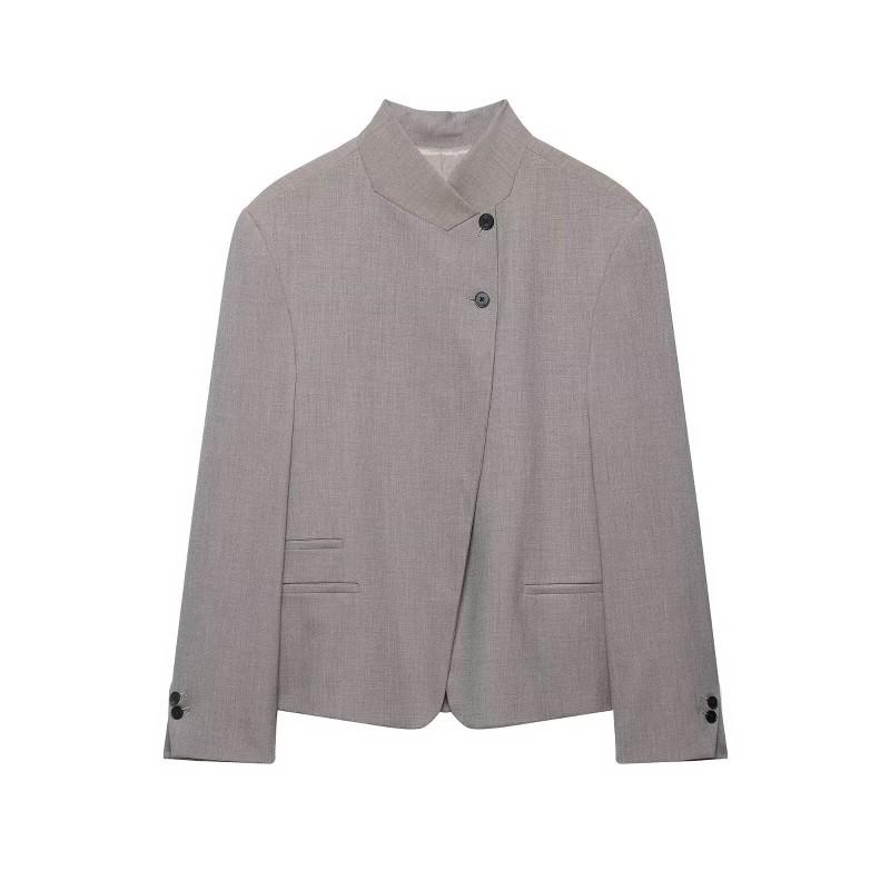 Womens Lightweight Casual Blazer Jacket 2026 V-Neck Single-Breasted Office Wear Slim Fit Long Sleeve