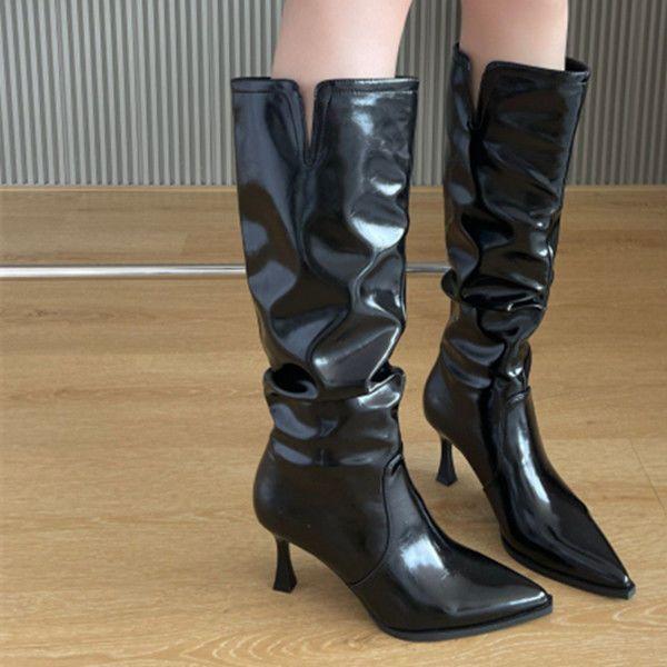 But Knee Boots Thin Heel Pointed High Boots 2025 Autumn New Thin Boots Long Boots Sleeve Boots Do Not Drop