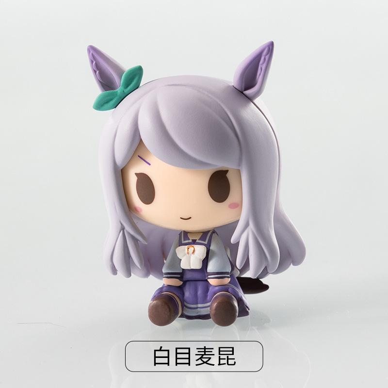 Anime Action Figure 4pcs Pretty Derby Kawaii Doll Model Tokai Teio Gold Ship Q-Version Decoration Pendant Toy Doll Children Gift