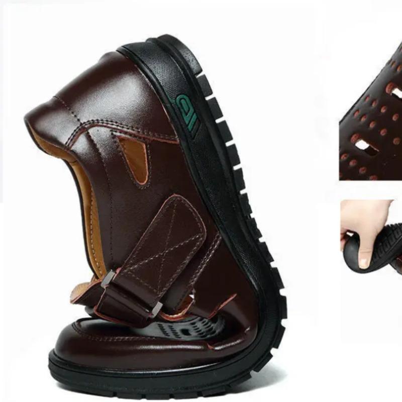 2024 New Summer Mens Sandals Cozy Hollow Non-slip Soft Cool Lighted Breathable All-match Classic Wearable Fashion Casual Sandals