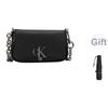 Calvin Klein Fashionable Elegant Minimalist Letter Twist Lock Flap Chain Shoulder Bag Women Shoulder Bag Black DH3240-001