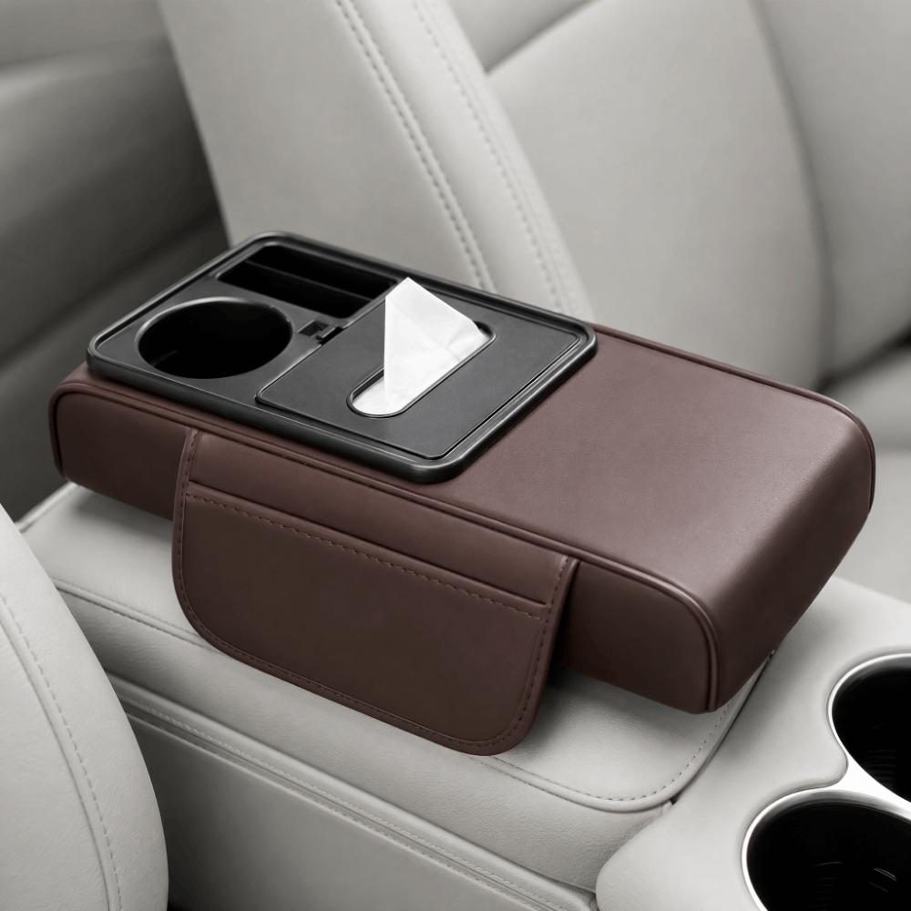 Tissue Box Armrest Heightening Pad with Cup Holder Car Console Console Pillow Trucks