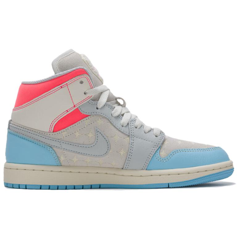 Jordan Air Jordan 1 Support Mid top Vintage Basketball Shoes Women's White Blue IM7420-133
