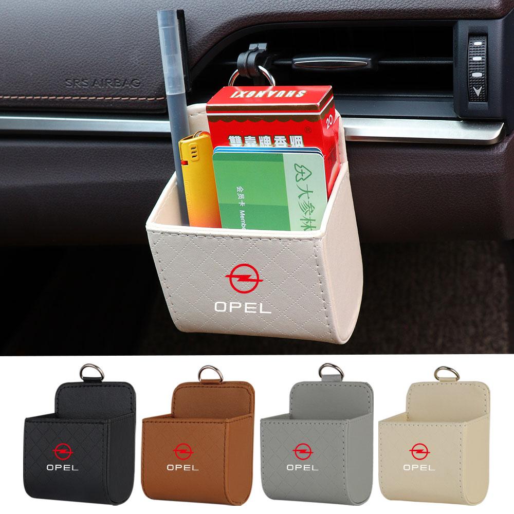 Car Emblem Air Outlet Hanging Storage Box Organizer Auto Accessories For Opel OPC Astra K J Vectra Corsa Zafira Insignia Mokka FG8