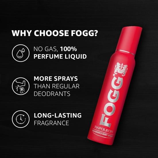 FOGG Deodorant Napoleon No Gas pro muže, tělový sprej s dlouhotrvající parfémí, 2 x 150 ml (Balení 2)