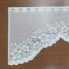 WUBODTI White Lace Swag Curta for Kitchen, Sheer Floral Embroidery Window Valances Hollow Knitted Home Decor Lace Valance Curta for Living Room