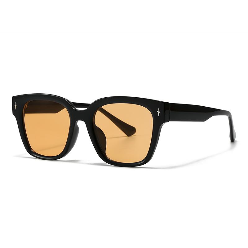 European And American  Trendy Street Style Retro Artistic Acrylic Insert Sunglasses Modern Charm Ins Sunglasses 28070