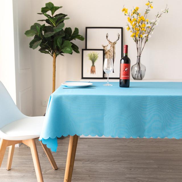 Table Cloth Rectangular Solid Color Elegant Polyester Tablecloth Coffee Table Cover For Dining Table Wedding Party Decoration