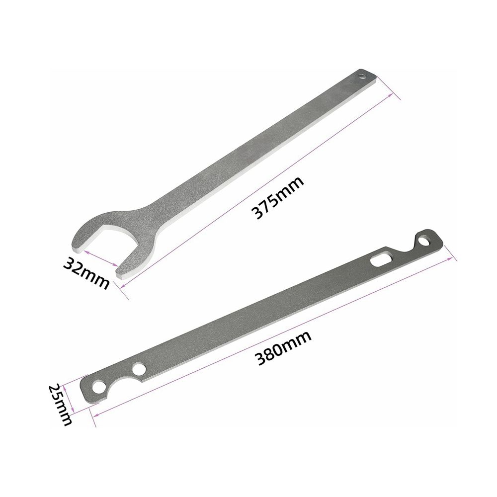 2pc Silver Fan Clutch Nut Wrench And Water Pump Holder Tool Kit Removal 32Mm For Bmw E34 E39 E36 E46 E90