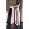 Women's Washed Cotton Wide-Leg Pants with Lace Waist – Spring/Summer 2025 Collection, Textured Drape by Yamamoto.