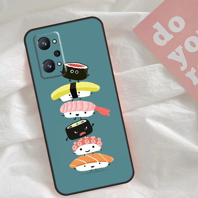 

Sushi Food Case For Realme C53 C55 C33 C63 C61 C51 C65 C67 C71 C75 11 12 13 14 Pro Plus GT6 GT7 15 Pro Realme C71 4G