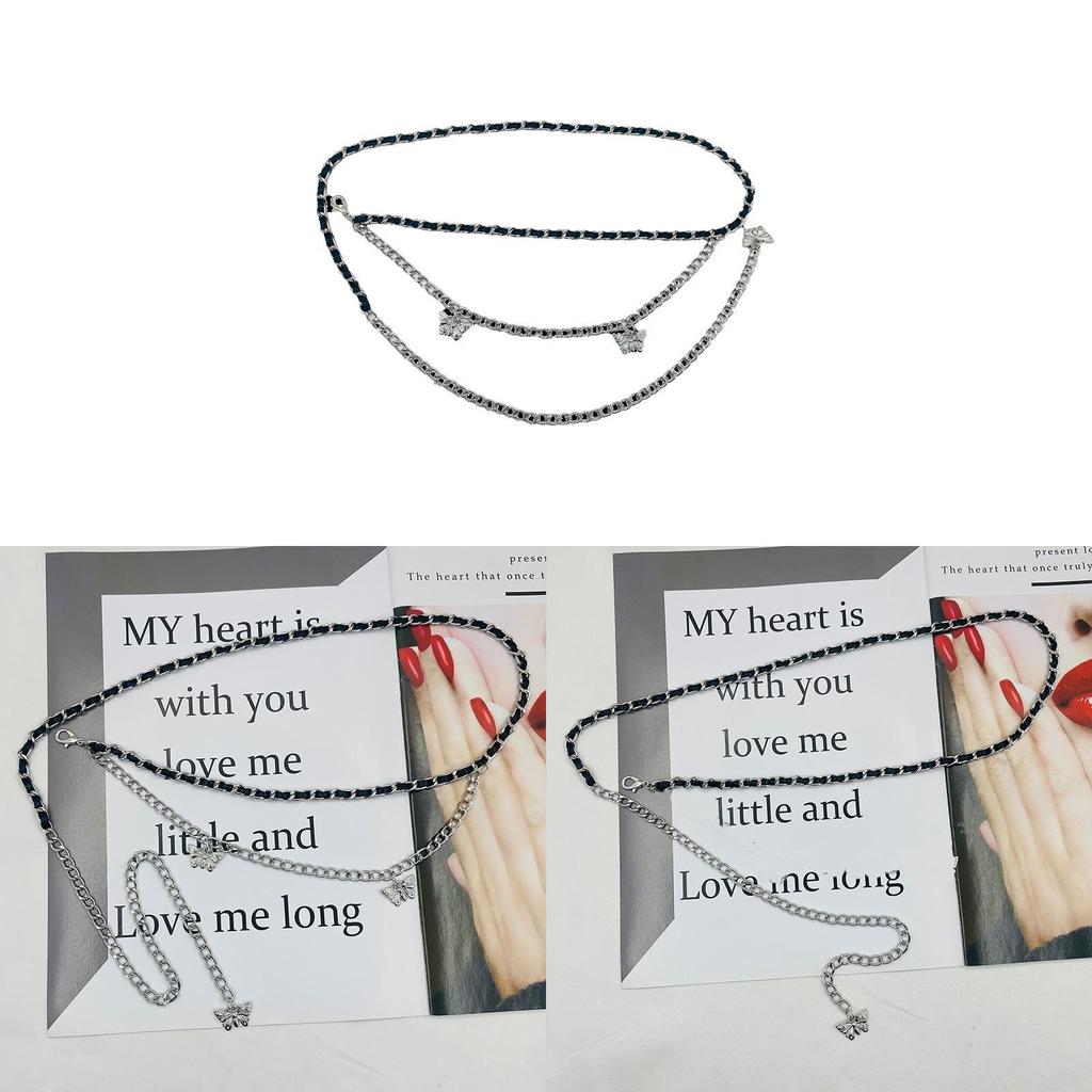 Metal Butterfly Waist Chain Jewelry For Women With Hook Closure Summer Accessory