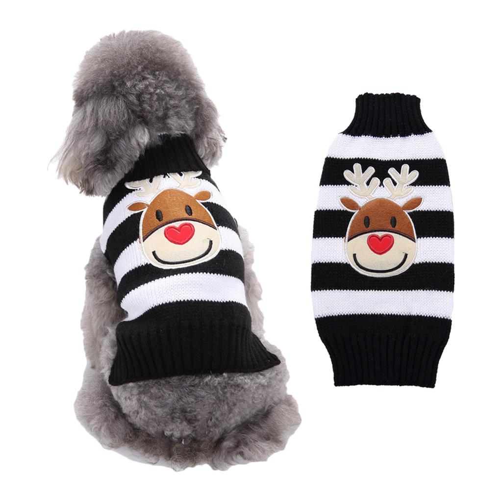 Christmas Dog Sweater for Small Dogs - Santa Claus Knit Pet Clothes for Poodle Teddy Puppy, Cute Warm Xmas Puppy Outfit