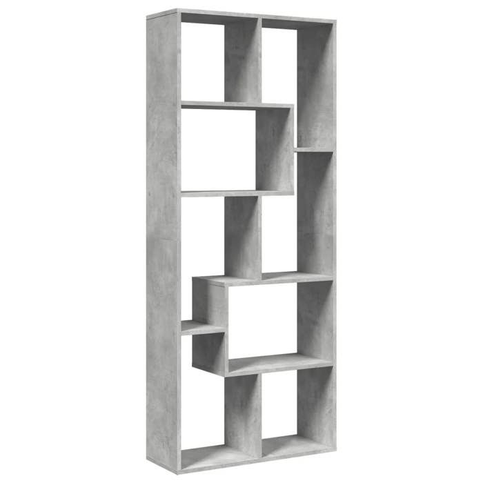 VidaXL Room Divider Shelf Concrete Grey 67x25x161.5 Cm, Shelf, Bookcase, Storage Shelf, 858078