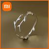 Huitan Minialist Women Adjustable Ring Fresh Leaf Olive Design Fancy Party Stackable Daily Finger Jewelry Fashion Accessories