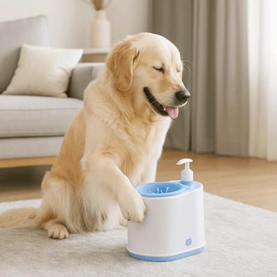 2 In 1 Automatic Pet Foot Washer Detachable Quickly Wash Pet Paw Washing Cup with Soap Dispenser Silicone