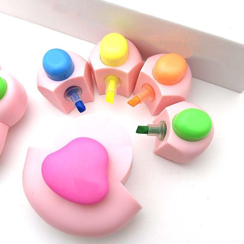 Marking Cat Paw Highlighter Pen Cartoon Fluorescent Marker Funnyl Highlighter Pen Birthday Gift