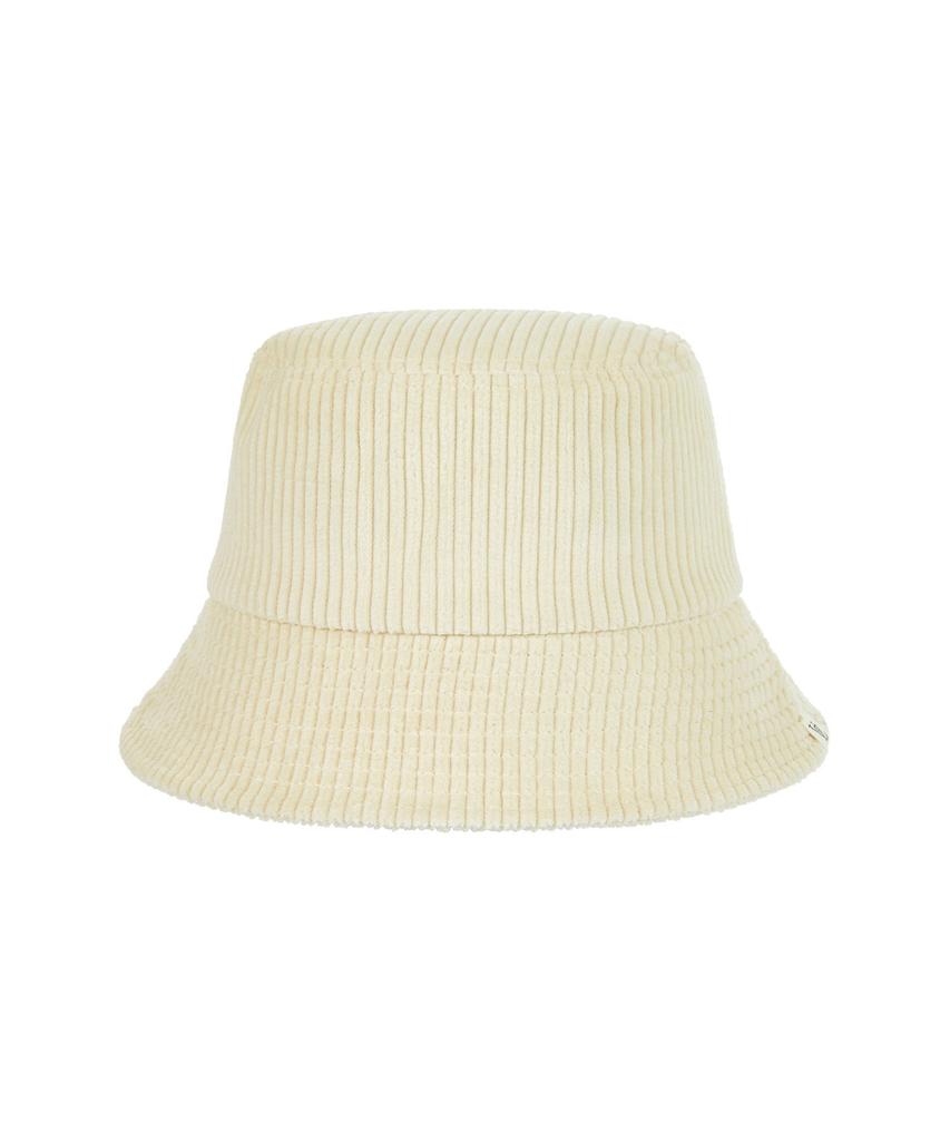 Bajal Wide Corduroy Label Bucket Hat Cream