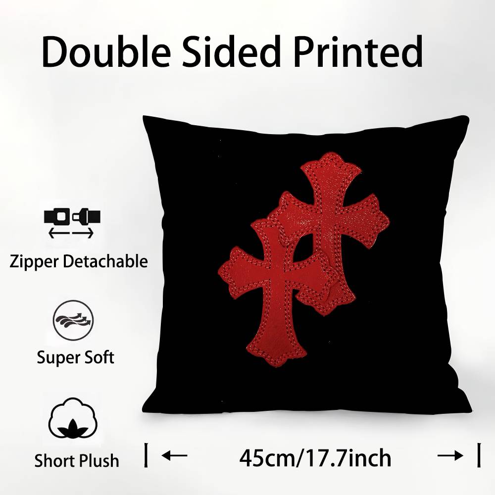 Fashion Hearts Art Pillow Case Square Double‑Sided Print Cushion Case For Sofa Home Bedchamber Decor Gift
