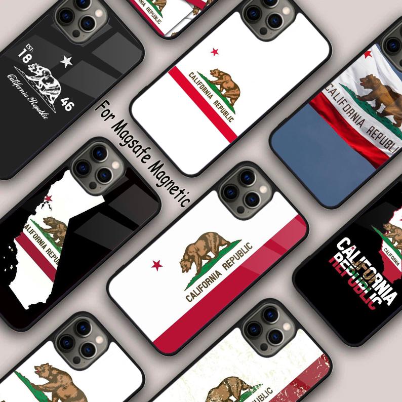 California Flag Magnetic Phone Case For APPLE iPhone 17 Air 16 14 13 12 Pro Max 15 Plus Wireless Charge With MagSafe Cover