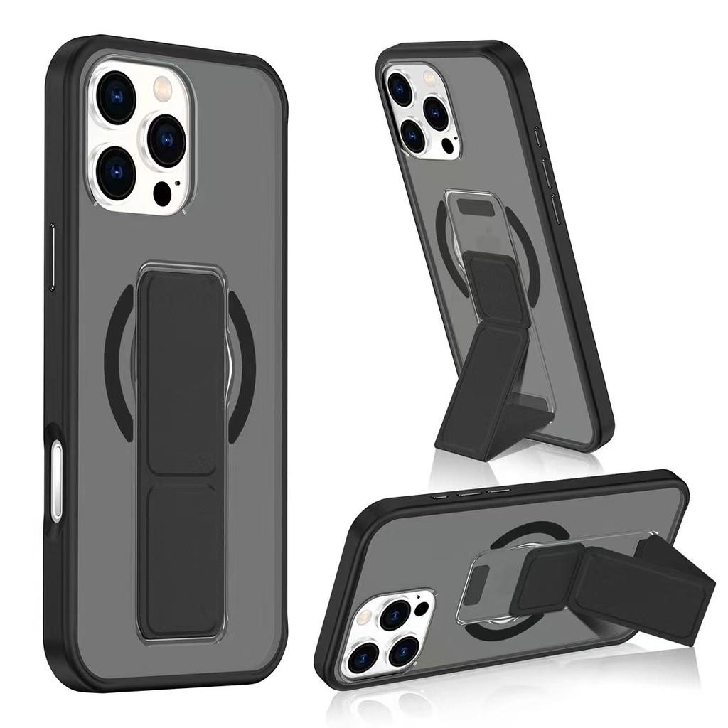 Vhodné pro Apple 16promax Magnetický kryt na telefon, 15 Náramek na zápěstí s povrchem na dotek, Skládací stojánek, 13 Ochranné pouzdro