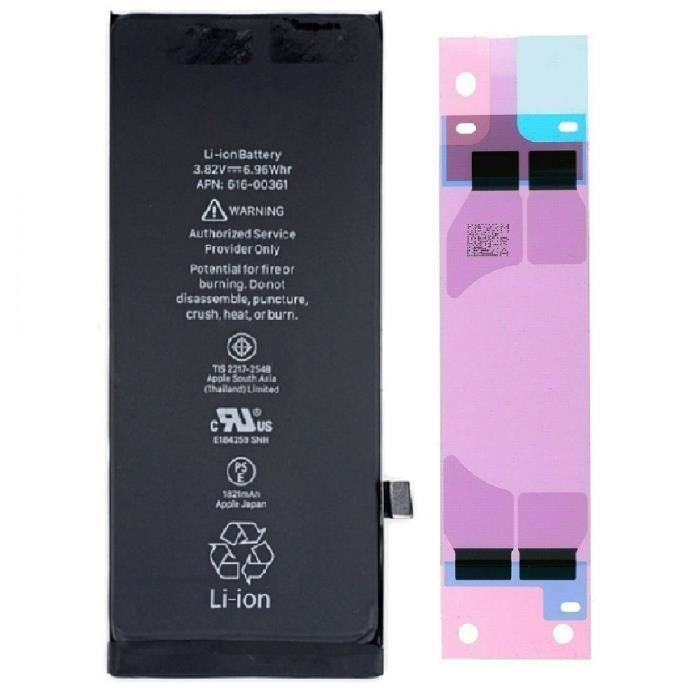 IPHONE 8 - BATTERIE D'ORIGINE 1821 mAh NEUVE (0 CYCLE DE CHARGE) QUALITÉ PREMIUM + ADHÉSIF BATTERIE