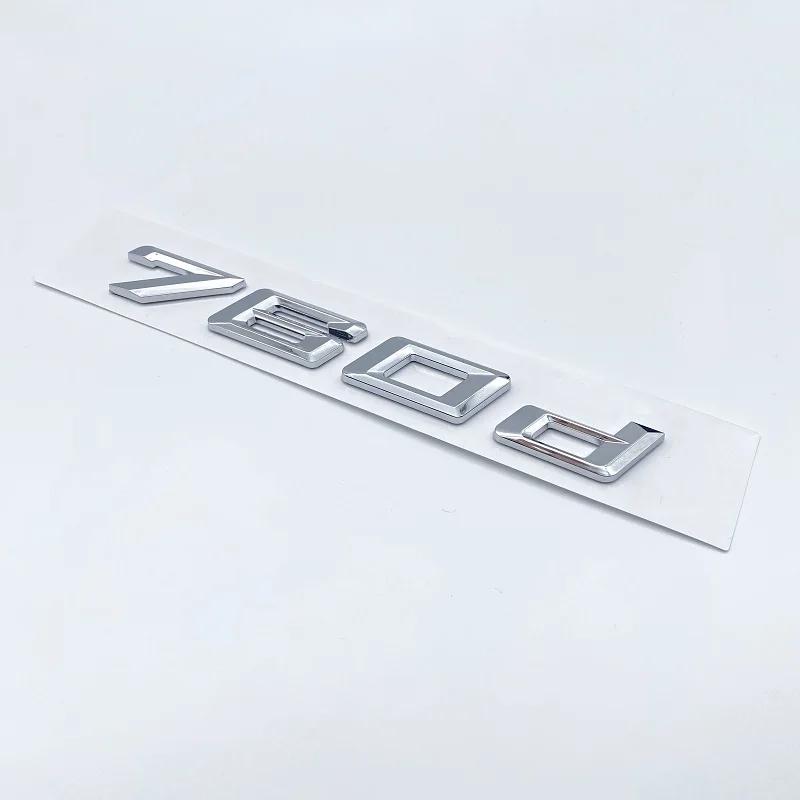 ABBD1 New Chrome Black Numbers Letters 730d 740d 745d 750d 760d ABS Emblem for 7 Series Car Trunk Exterior Decoration Logo Sticker