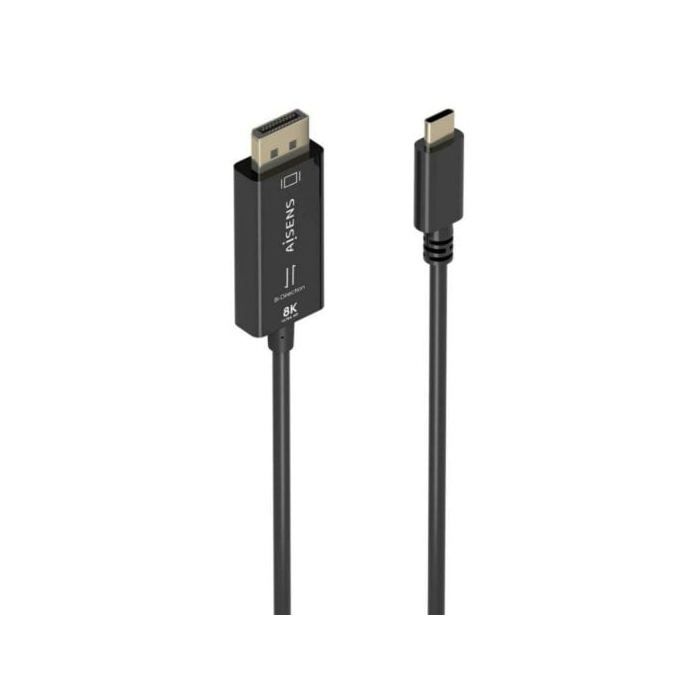 Cable Conversor Aisens A109-0879 USB-C a DisplayPort 8K@60Hz Bidireccional Negro 1.8m